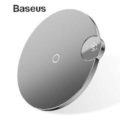 Baseus LCD Display Wireless Charger For iPhone X Xs Max Fast Wireless Charging Charger For Samsung Note 9 S9 S8 Xiaomi MI9 Mix2s