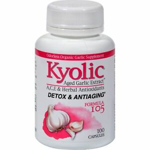 Kyolic Aged Garlic Extract Detox And Anti-Aging Formula 105 - 100 Capsules