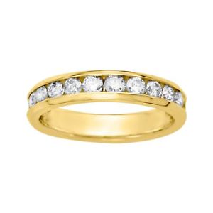 IGI Certified 1 ct Diamond Anniversary Band Ring in 14K Gold