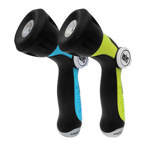 Aqua Joe 2-Pack Adjustable Hose Nozzles | Smart Throttle | Colors Will Vary