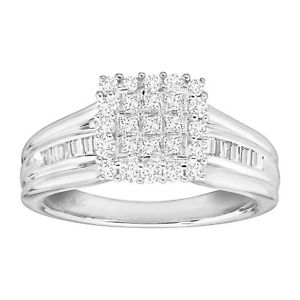 3/4 ct Diamond Split-Band Engagement Ring in 10K White Gold