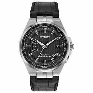 Citizen CB0160-00E Men's World Perpetual A-T Black Eco-Drive Watch