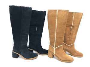 UGG Australia Kasen II Tall Suede Knee High Boot 1095052 Chestnut Black Women's