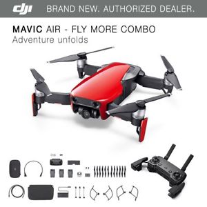 DJI Mavic Air - Flame Red Drone - Fly More COMBO - 4K Camera