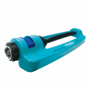 Aqua Joe Indestructible Oscillating Sprinkler | Adjustable Spray | Metal Base