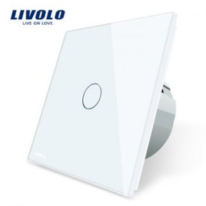 Livolo EU Standard  Switch Wall Touch Switch Luxury White Crystal Glass