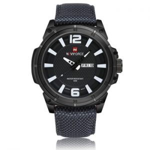 NAVIFORCE Top Brand Military Watches Men Fashion Casual Canvas Leather Sport Quartz Wristwatches Male Clock Relogio Masculino