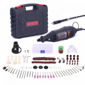 GOXAWEE 220V Power Tools Electric Mini Drill with 0.3-3.2mm Univrersal Chuck & Shiled Rotary Tools Kit Set For Dremel 3000 4000