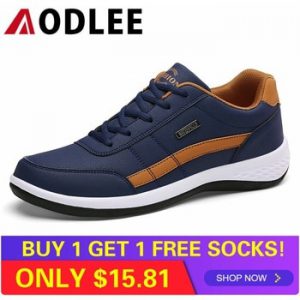 AODLEE Fashion Men Sneakers for Men Casual Shoes Breathable Lace up Mens Casual Shoes Spring Leather Shoes Men chaussure homme