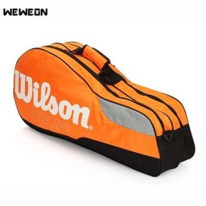 6Pcs Tennis Racket Bag Adult Children Badminton Bag for Training Single Shoulder Racket Bag with Double Main Pocket for Shoes