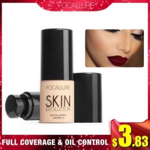 FOCALLURE Base Face Liquid Foundation Cream Full Coverage Concealer Oil-control Easy to Wear Soft Face Makeup Foundation