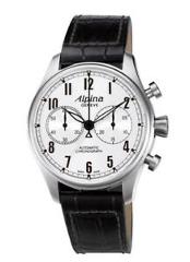 Alpina Startimer Men's AL-860SC4S6 Automatic Black Leather Strap 44mm Watch