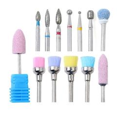 1pcs Diamond Nail Drill Bits Ceramic Milling Cutter Polish Rotary Burr Cuticle Clean Manicure Electric Accessories Tool JIGS/M/S