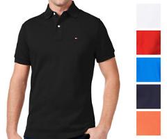 Tommy Hilfiger NEW Custom Fit Men's Solid Short Sleeve Pique Polo Shirt