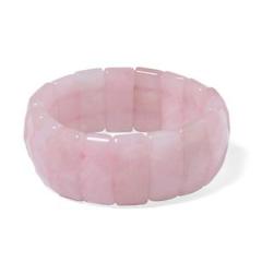 Women's Cushion Rose Quartz Stretch Stretchable Bracelet Jewelry Gift Ctw 421