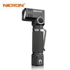 NICRON Led Flashlight Handfree Dual Fuel 90 Degree Twist Rotary Clip 600LM Waterproof Magnet Mini Lighting LED Torch Outdoor N7