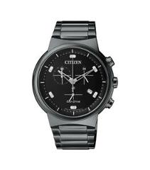 Citizen Eco-Drive Men's Chronograph Black Bracelet 41mm Watch AT2405-87E