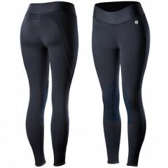Horze Active Women's Knee Patch Winter Riding Tights Low-Midrise Waist