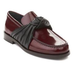 Céline Women's Leather Loafer Shoes Maroon