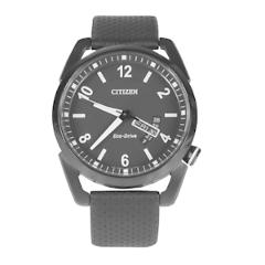 Citizen Men's Eco-Drive Black Dial Black Leather Strap 40mm Watch AW0015-08E