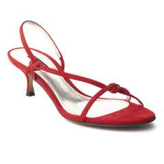 Dolce & Gabbana Women's Suede Kitten Heel Slingback Shoes Red