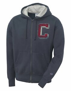 Champion Sweatshirt Hoodie Full Zip Mens Heritage Fleece Ivy League Distressed C
