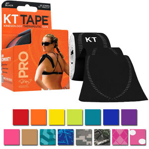 KT Tape Pro 10" Precut Kinesiology Therapeutic Elastic Sports Roll - 20 Strips
