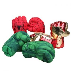 33cm Marvel avengers Endgame Incredible Superhero Figure Spider man the Hulks toys Iron Man boxing Gloves boy gift Hulk Gloves
