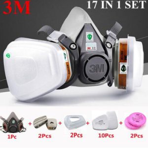 3M 6200 Half Face Painting Spraying Respirator Gas Mask  17 In 1 Suit Safety Work Filter Dust Mask