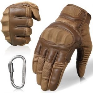 Touchscreen Leather Motorcycle Skidproof Hard Knuckle Full Finger Gloves Protective Gear for Outdoor Sports Racing Motocross ATV