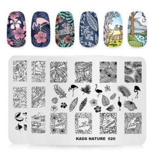 KADS 23 Design Halloween Flower Nail Stamping Plates nail printing stamping template nail art stencils For Manicure print nails