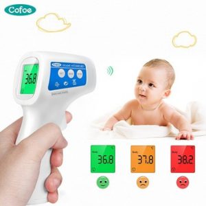 Cofoe Infrared Forehead Digital Thermometer Portable Non-contact Termometro Gun Baby/Adult Body Temperature Measurement Device