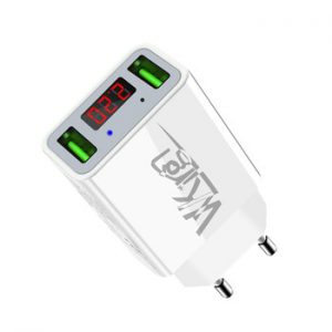 VVKing 2 Port USB Charger EU/US Plug For iPhone Samsung Xiaomi Mobile Phone 2.2A Max LED digital display Smart Fast Charging