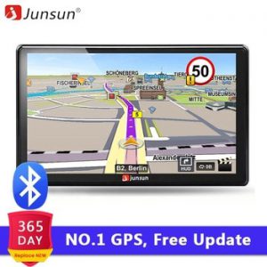 Junsun D100 7" HD Car GPS Navigation FM Bluetooth AVIN Navitel 2018 latest Europe Map Sat nav Truck gps navigators automobile