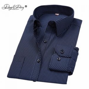 DAVYDAISY Hot Sale Spring Men Shirt Long Sleeved Striped Solid Plaid Male Business Shirt Brand Clothing Formal Shirt Man DS022