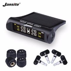 Jansite Car TPMS Tire Pressure Monitoring System Solar Charging HD Digital LCD Display Auto Alarm System Wireless With 4 Sensor