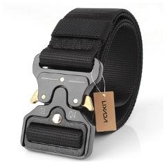 Lixada Tactical Belts Nylon Military Waist Belt with Metal Buckle Adjustable Heavy Duty Training Waist Belt Hunting Accessories