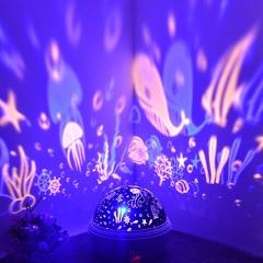 JUSONG Night Light Projector Spin Starry Sky Star Master Rotating Children Kids Baby Sleep Romantic Led USB Lamp Projection