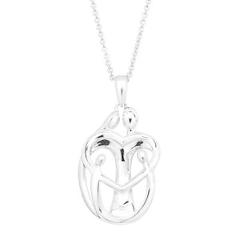 Parents & Children Family Pendant in Sterling Silver