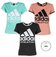 Adidas Ladies Short Sleeve Classic Logo Graphic Essential T-Shirt