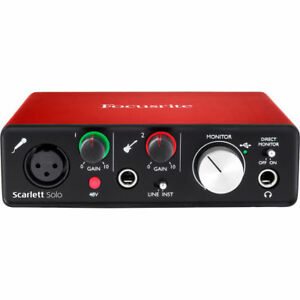 Focusrite Scarlett Solo (2nd Gen) USB Audio Interface with Pro Tools | First