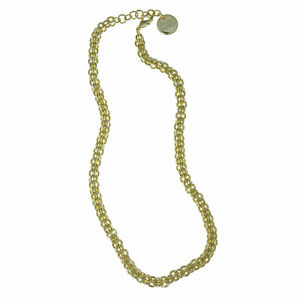 18K Gold Plated Small Interlock Circle Necklace