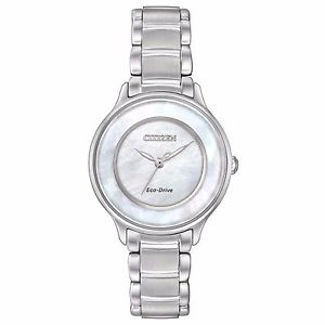 Citizen Eco-Drive Women's EM0380-81D Circle of Time Mother of Pearl Dial Watch
