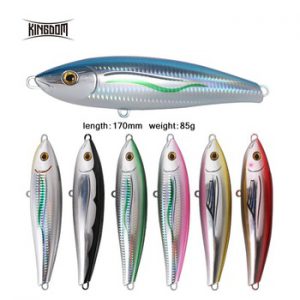 Kingdom 1pc 17cm/85g Large Sea Fishing Lures Topwater Floating Pencil Hard Baits Suitable for larger fish on boat model 6507