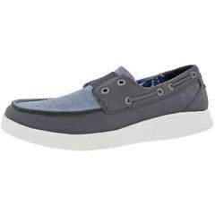 Tommy Bahama Men's Ocean Ridge Leather Canvas Relaxology Deck Boat Shoes