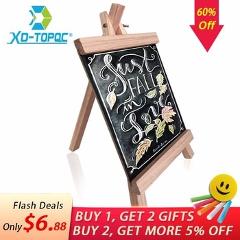 XINDI 20*36cm MDF Desktop Bulletin Blackboard New Pine Wood Easel Chalk Board Kids Wooden Message Chalkboard Drawing Boards BB72