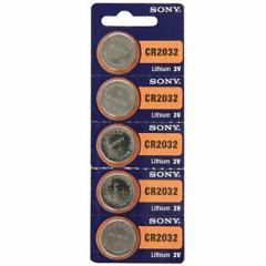 Sony 3V Lithium CR2032 Batteries (5 Batteries)