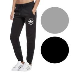 Adidas Ladies Classic Logo Graphic Drawstring Jogger Pants