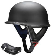 DOT Motorcycle German Style Half Open Face Helmet Chopper Cruiser Scooter M L XL