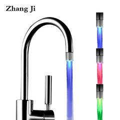 Zhang Ji LED Faucet Light Tap Nozzle RGB Color Blinking Temperature Faucet Aerator Water Saving Kitchen Bathroom Accessories